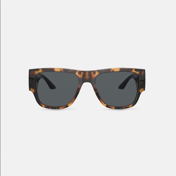 🤎💛$390. Versace 2022 Style “GRECA” Unisex Tortoise with Gold Greek Key NEW! - Picture 3 of 16